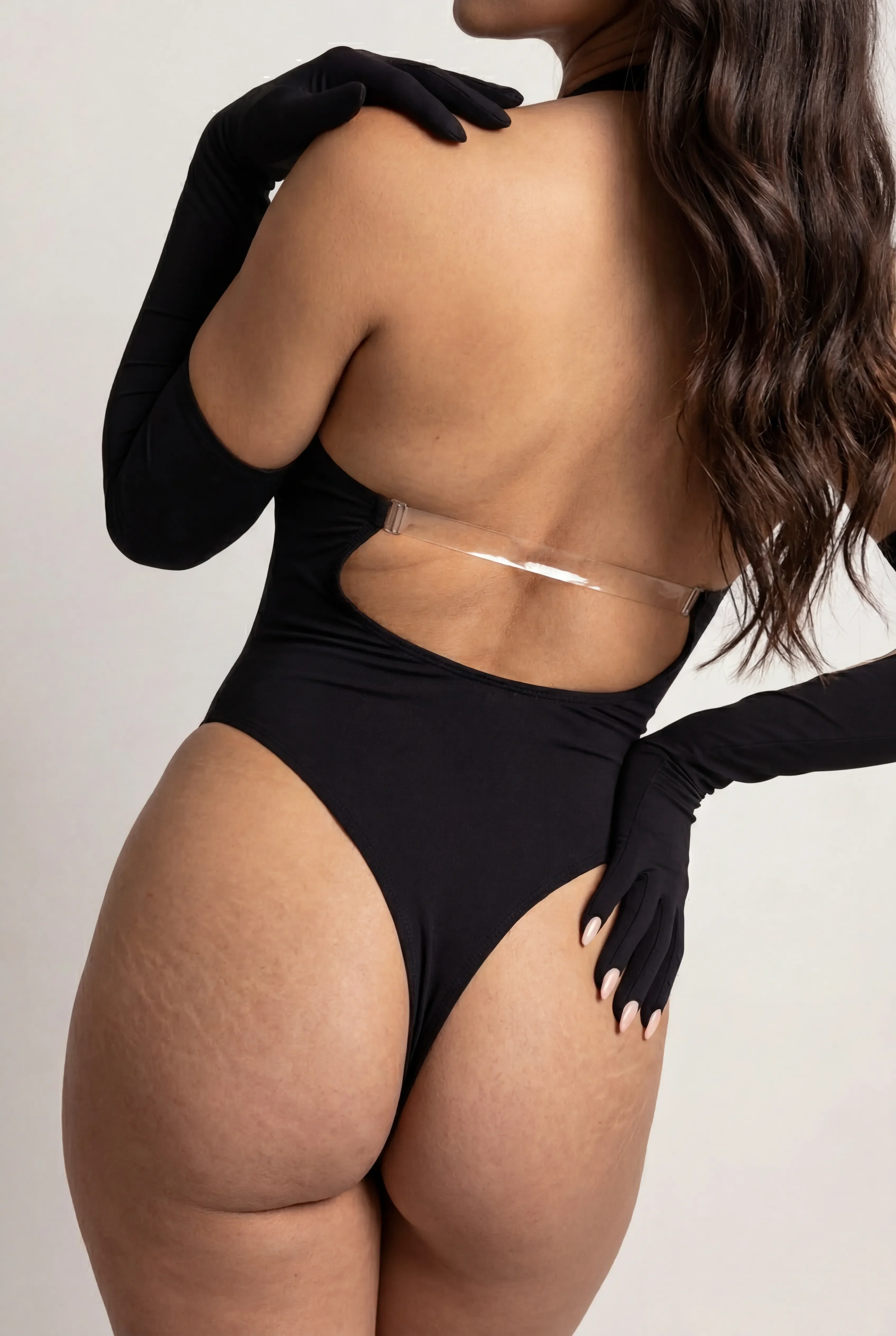 Body for women with gloves – ILLUSION Black  - Image 2