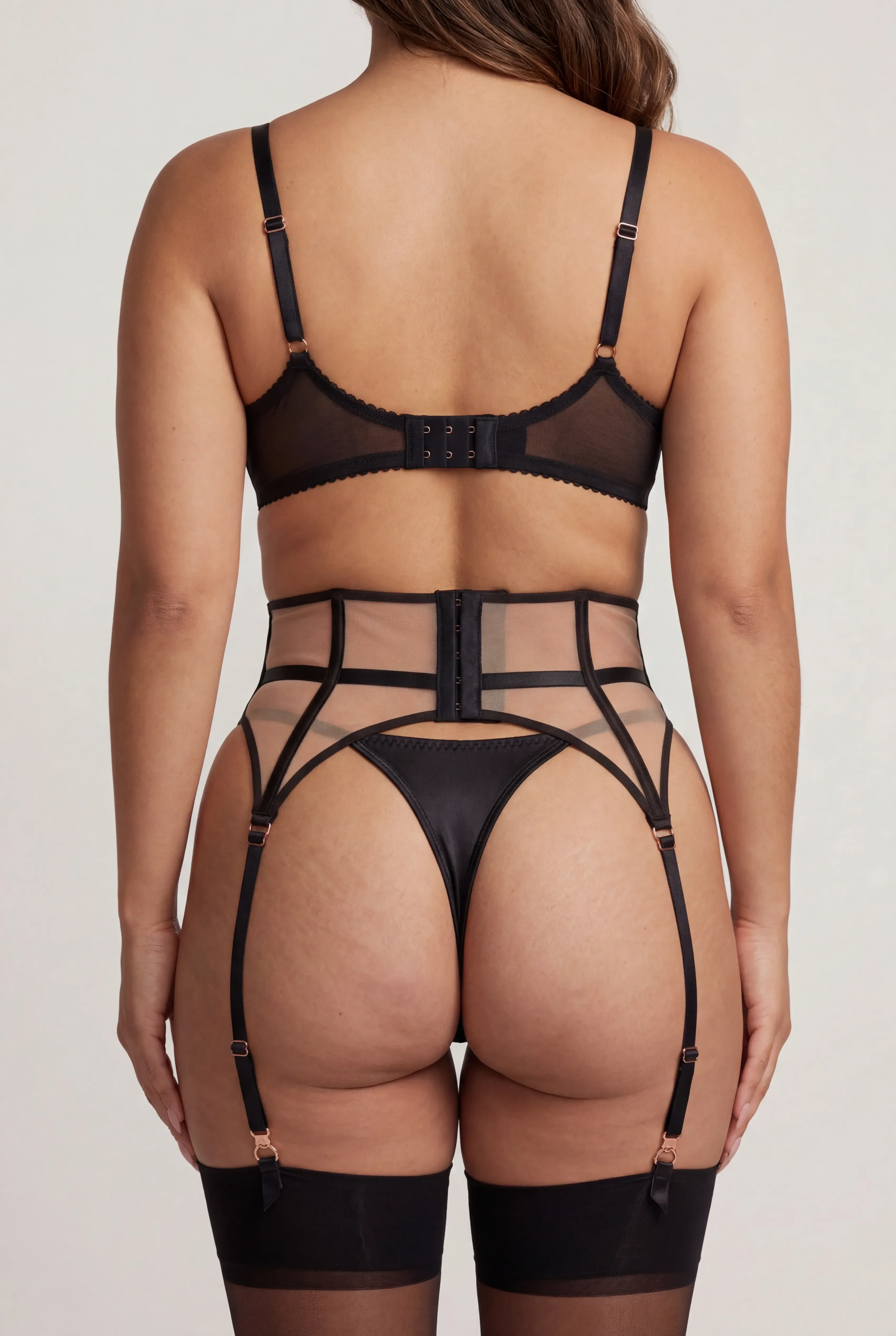 Women's lingerie set five pieces - OPHELIA Black  - Image 2