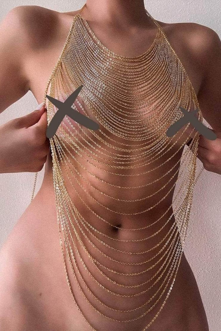 GOLD body chain - AGATHA - Image 3
