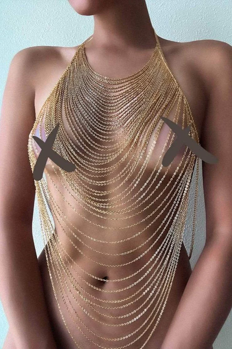 GOLD body chain - AGATHA - Image 5