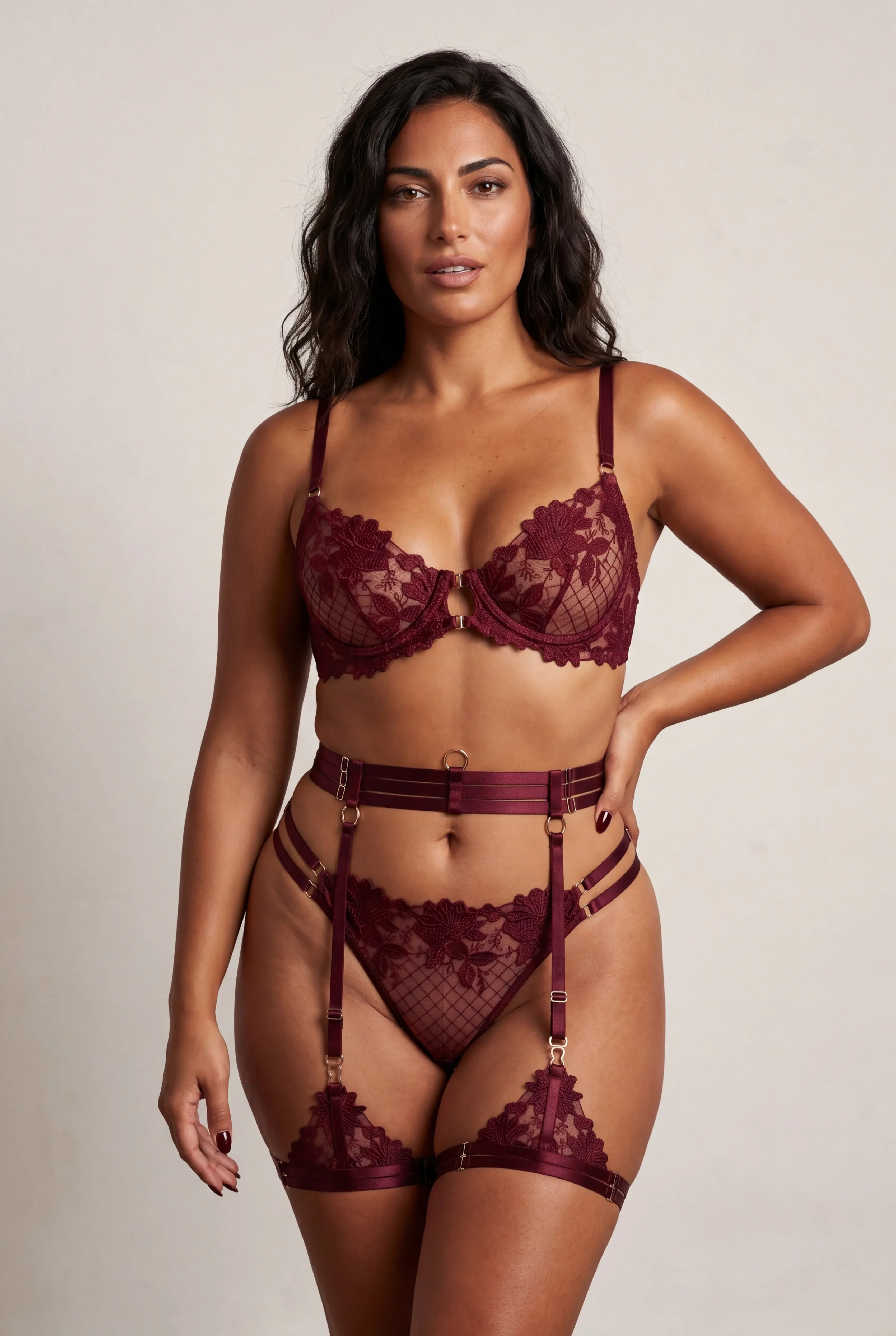 Four-piece set - JOLYE Bordeaux  - Image 3