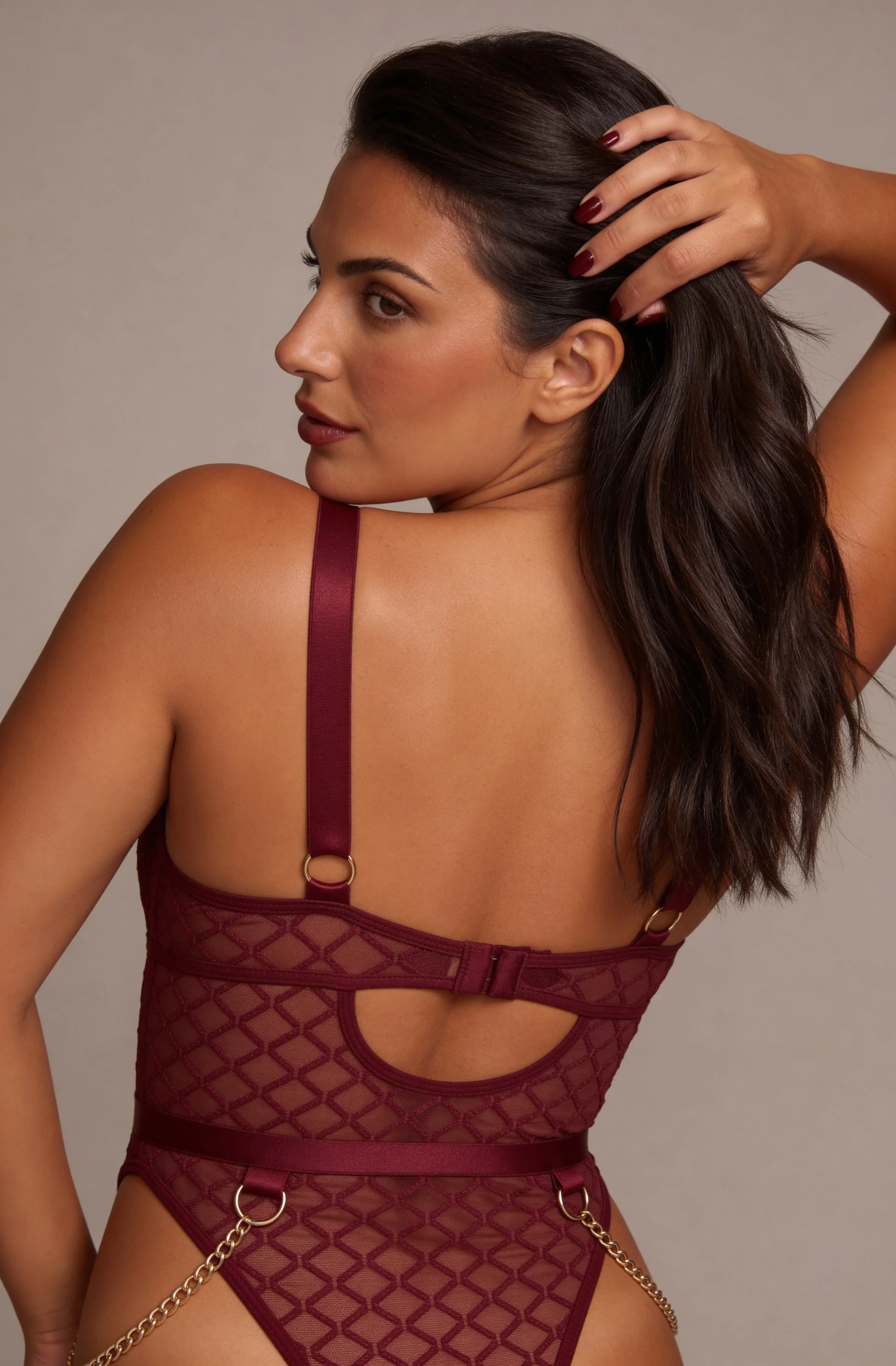 Women's bodysuit - WILD Bordeaux - Image 8